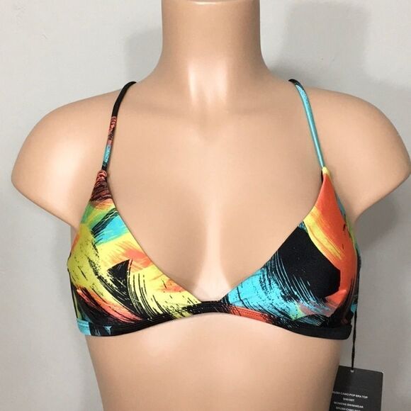 INSIGHT brush cameo pop triangle bikini top. NWT - Picture 3 of 6